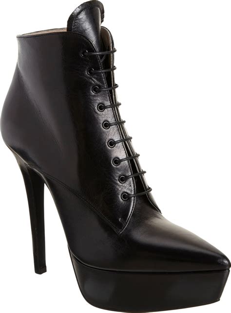 prada black leather pointed toe boots|Prada 55 leather ankle boots.